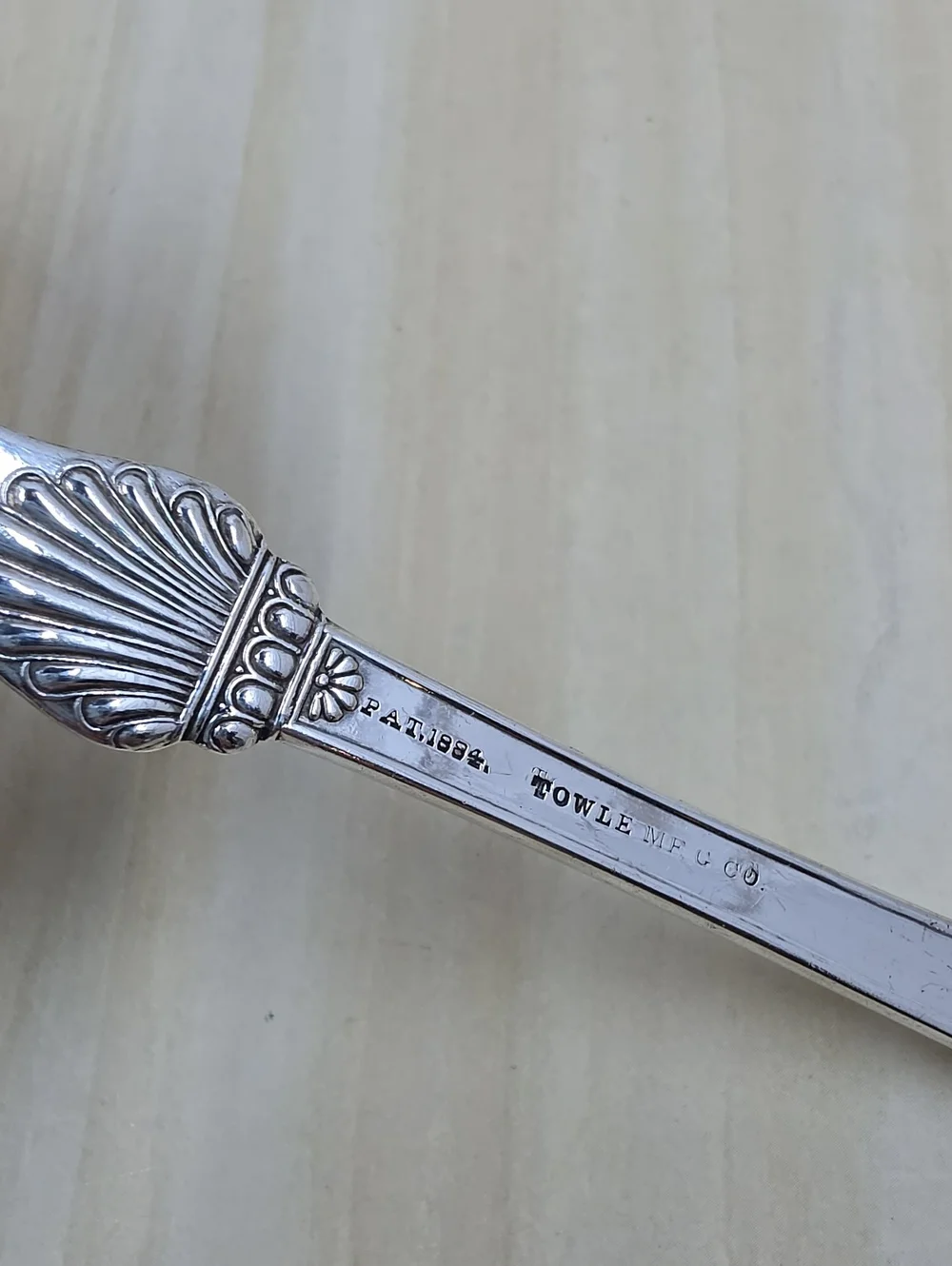 Towle Silver Norwood Pattern Punch Ladle Glossy Silverplate No Mono Ornate